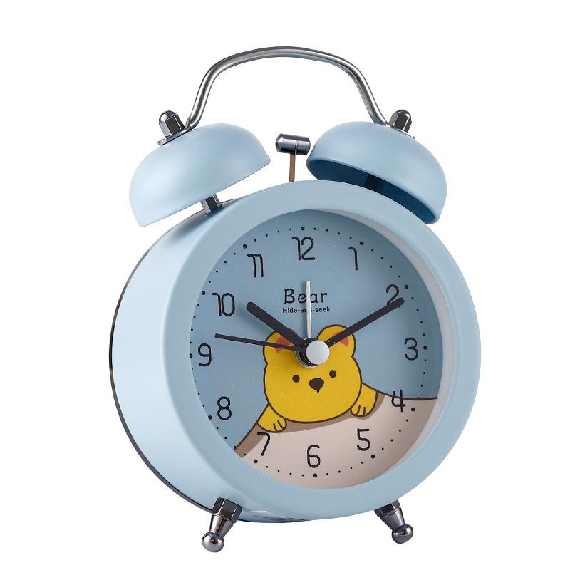 Супер громкий мультяшный металлический настольный будильник - тихий, креативный цифровой будильник