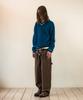 THEVINYLHOUSE Shaggy V Neck Sweater Blue