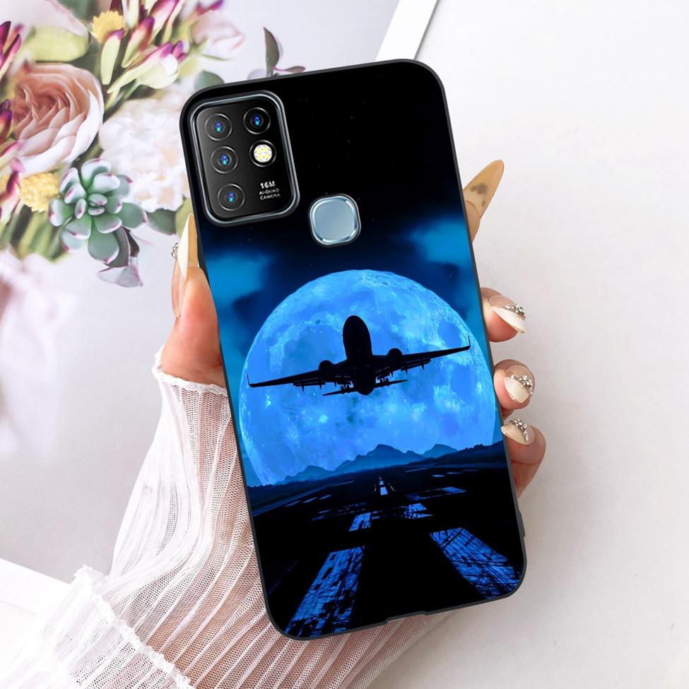 Case For Infinix Hot 10 Cover Aesthetic Cute Cat Fashion Funny Painted Bumper For Infinix Hot10 X682B X682C Casing