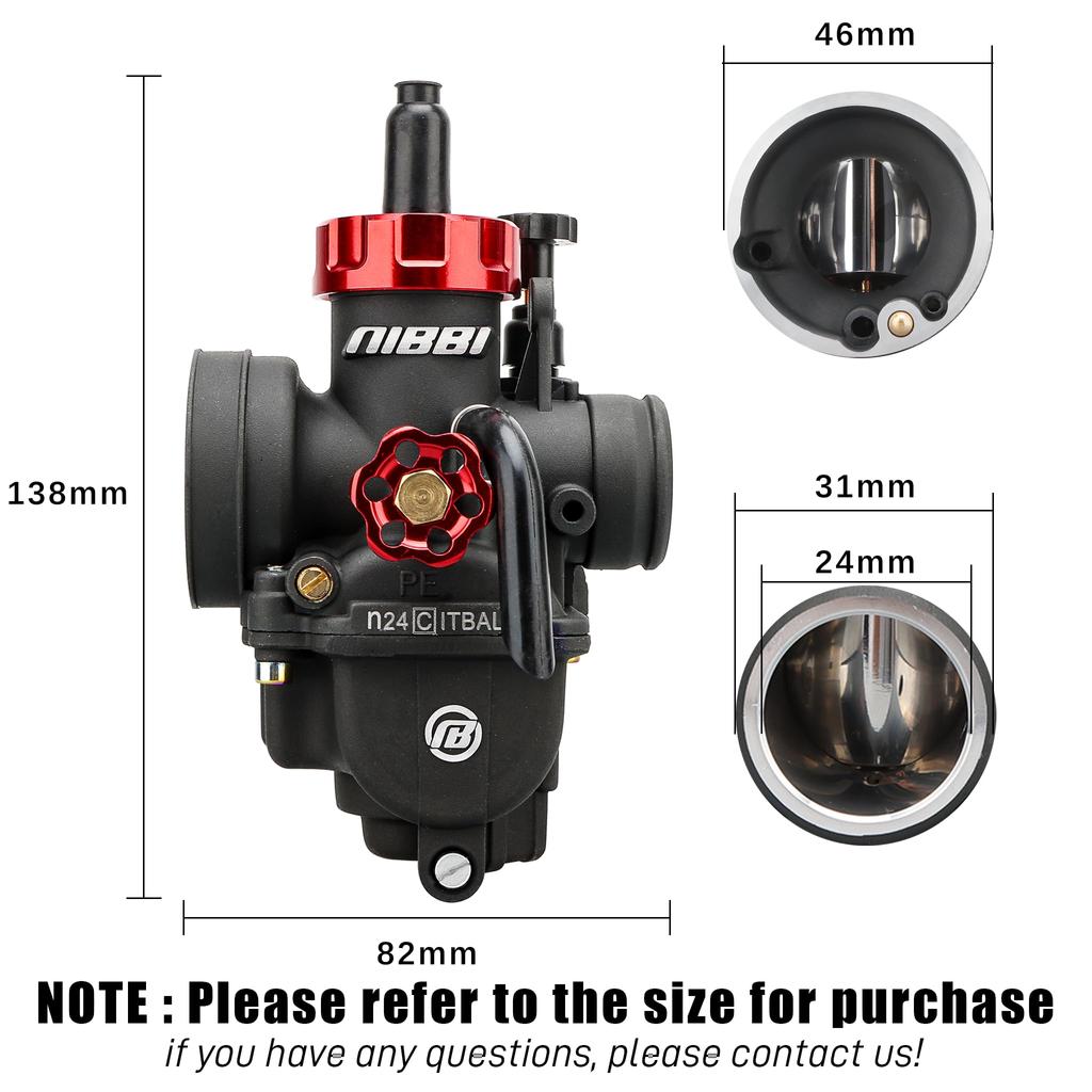 NIBBI Карбюратор PE24mm 140cc-150cc с жиклёрами карбюратора для квадроцикла Yamaha Honda Apollo SSR TTR TAOTAO 140cc-150cc