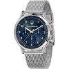 Мужские кварцевые часы-хронограф Epoca Blue Metal Mesh R8873618022