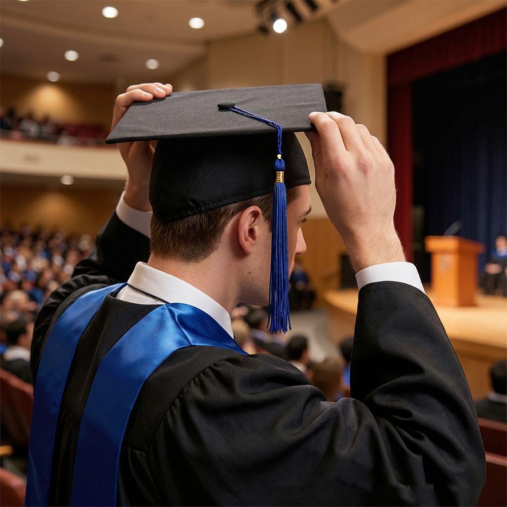 Bachelor Cap Graduation Season Set Solid Color University Graduation Set Graduation Ceremony