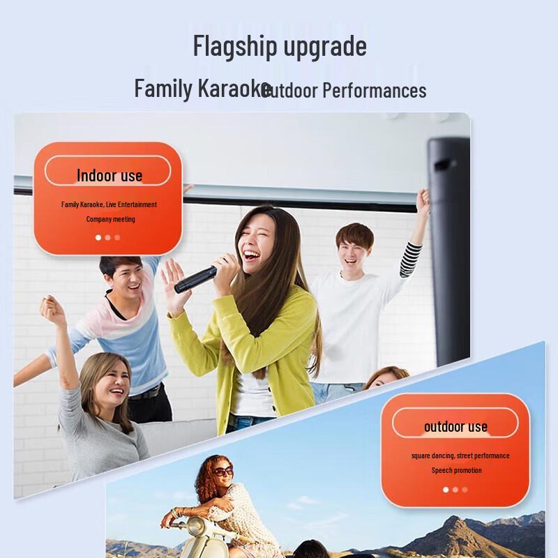 Sansui K93 Portable Home KTV Speaker System with Touchscreen Display