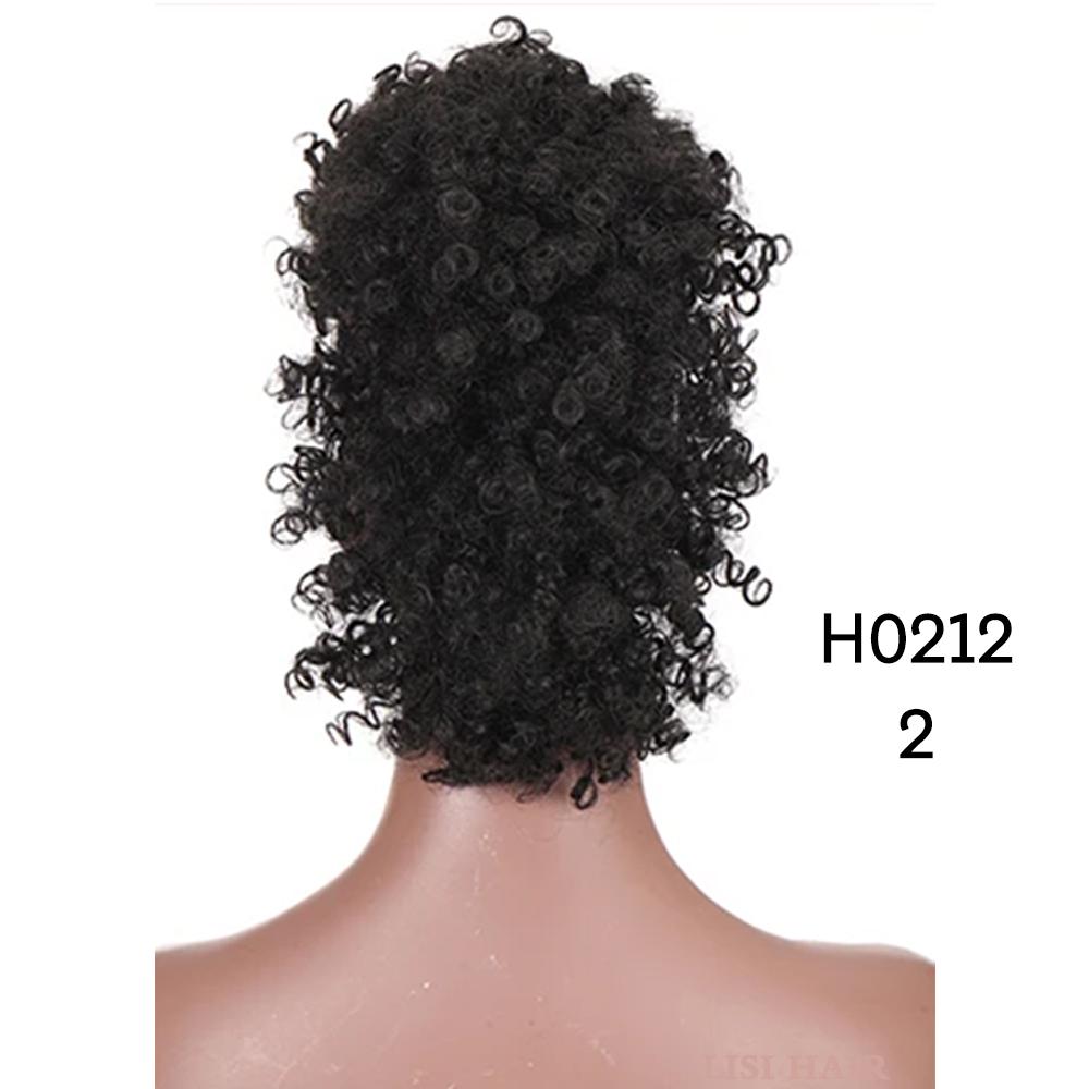 MISSQUEEN Синтетический высокий пышный афро вьющийся короткий парик со средней частью на заколках для наращивания волос Шиньоны для женщин