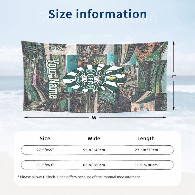 Coritiba FC Custom Name Beach towels also serve as bath towels summer essential a musthave for the outdoors the beach and the pool