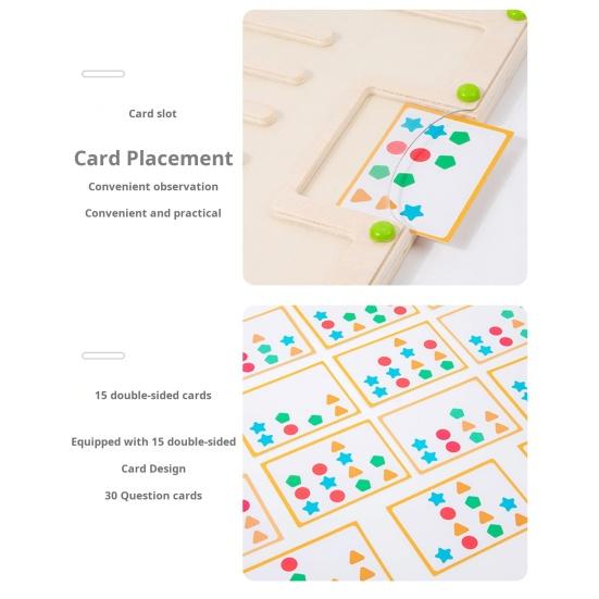 Магнитная головоломка-лабиринт Настольная игра Цвет Форма Сортировка Счет Сопоставление Мелкая моторика