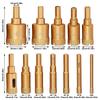 12pcs Gold Tile Hole Opener Set Multipurpose Drill Bits for Brick Diamond Hole Saw Kit  Marble