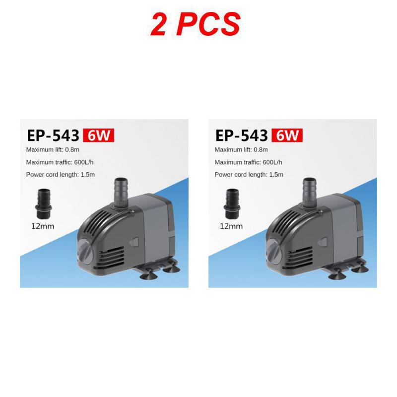 6 Вт 24 Вт 35 Вт 60 Вт Аквариумные водяные насосы для резервуаров, бесшумный погружной водяной фонтанный насос, фильтр для пруда с рыбками с присосками