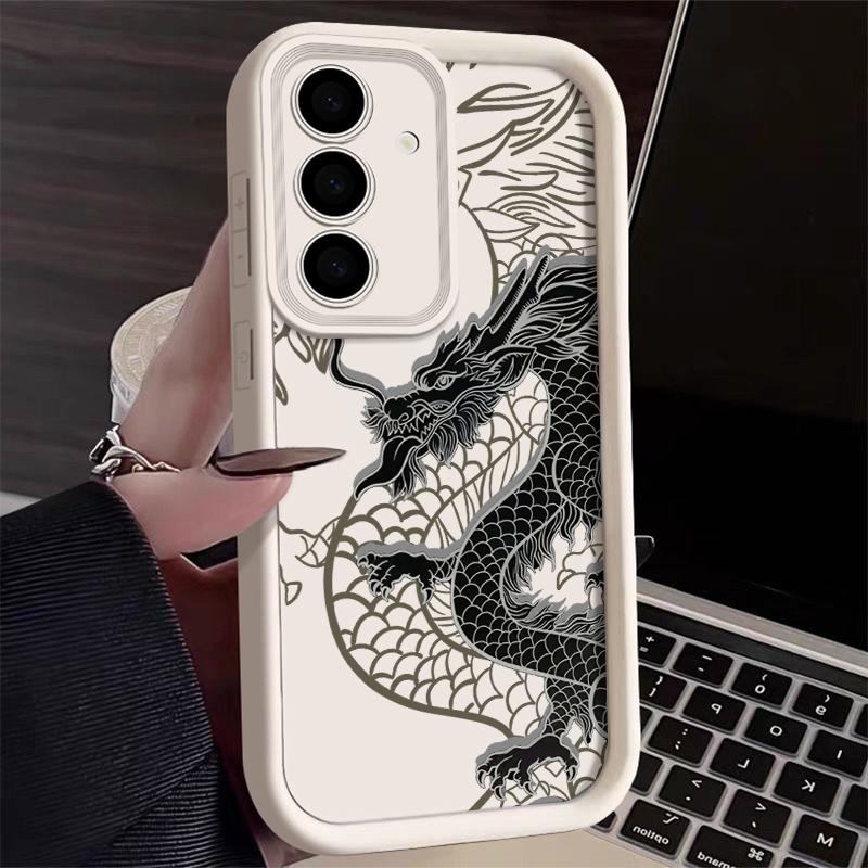 Потрясающий Чехол для Телефона с Драконом для Samsung Galaxy Case S24 S23 S22 S21 Ultra Plus Fe A55 A54 A53 A52 A35 A25 A15 5G Y2k Обложка