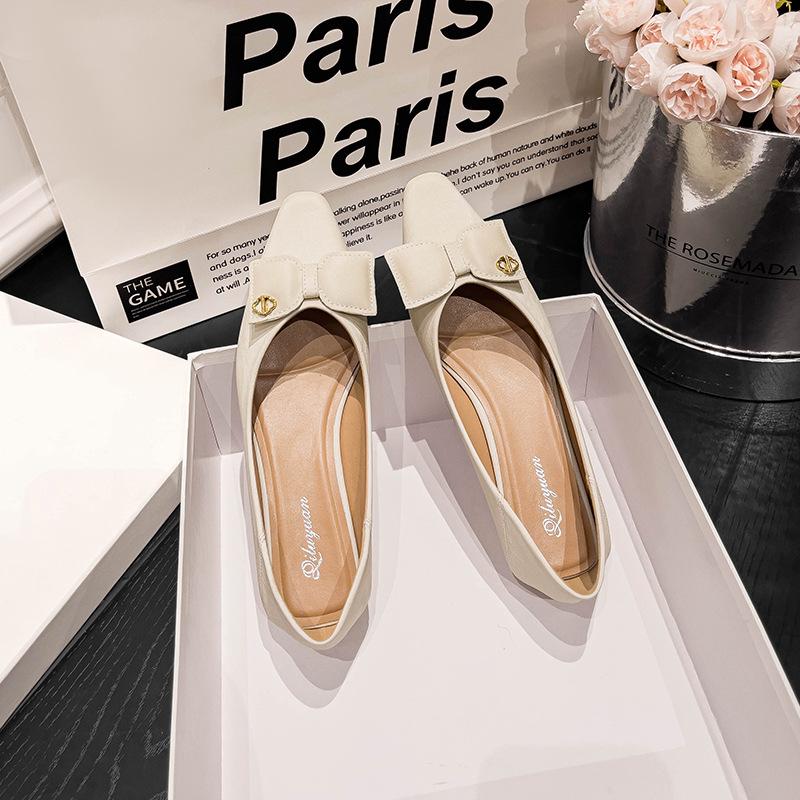 Черные туфли на высоком толстом каблуке, не утомляющие ноги, профессиональная рабочая обувь для женщин, новинка 2025 года, весна-осень, французские туфли-лодочки на низком каблуке с открытым верхом