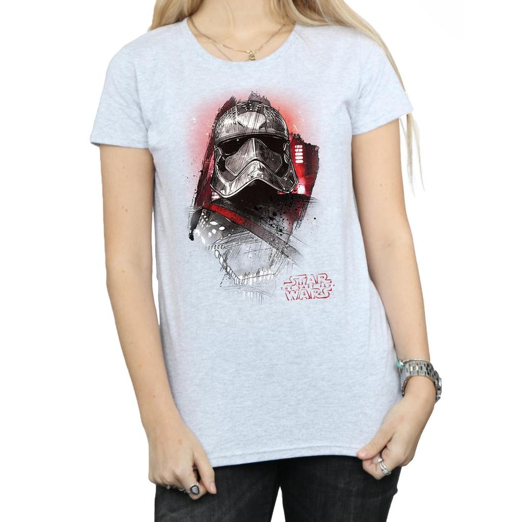 Star Wars Womens/Ladies The Last Jedi Captain Phasma Brushed Cotton T-Shirt