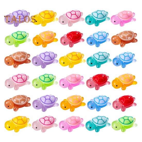 10/30 шт. красочная мини-фигурка черепахи, светящаяся в темноте, крошечное украшение в виде черепахи, миниатюрная статуэтка животного, настольное украшение, сувениры для вечеринки