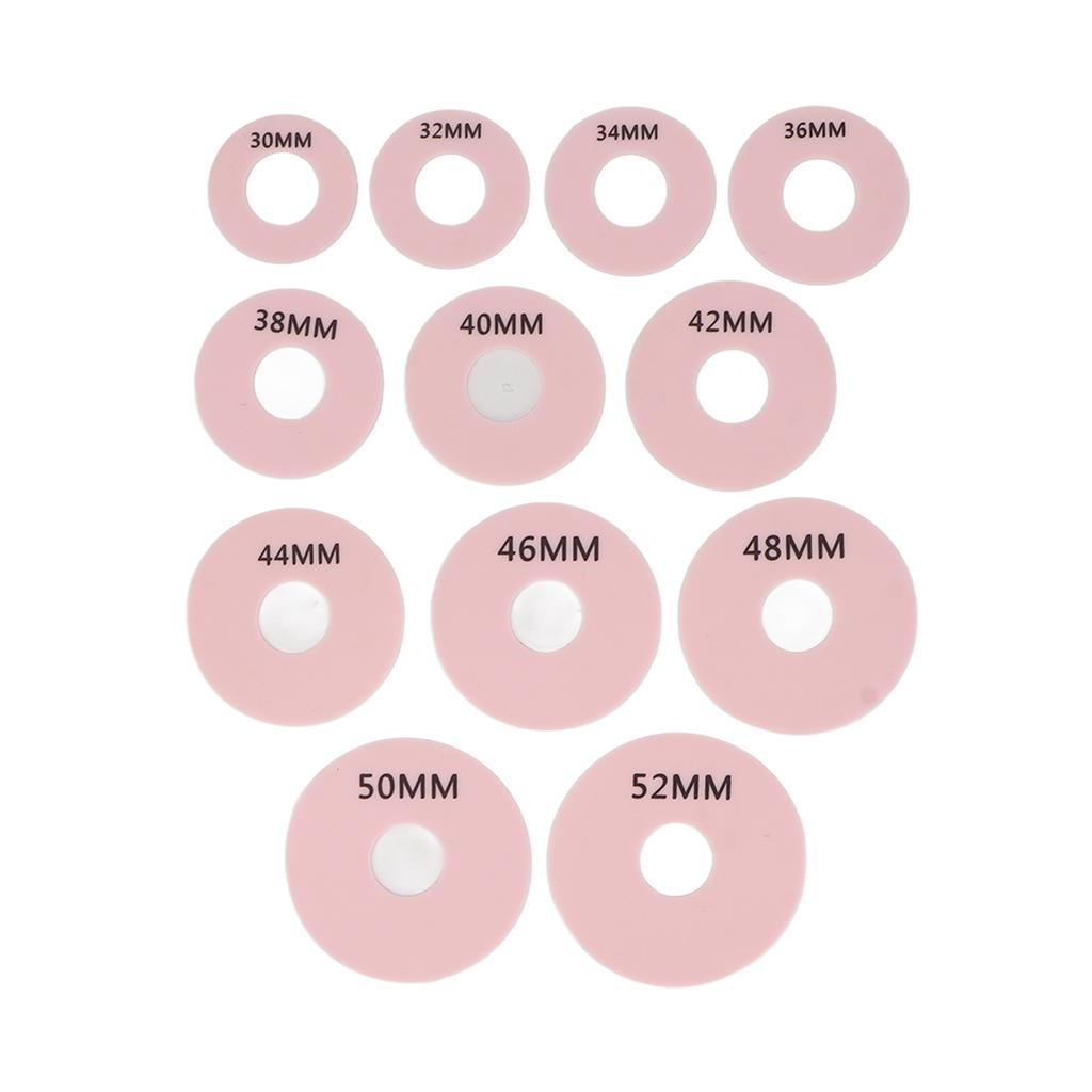 Nipple Areola Measurements Set 12pcs Silicone Rings Marking Pen 3D Areola Tattoo Scale Ruler