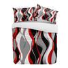 Стерео Абстрактная Линия Градиент Красный 3шт Комплект Постельного Белья Для Двуспальной Кровати Домашний Текстиль Пододеяльник Покрывало Наволочка
