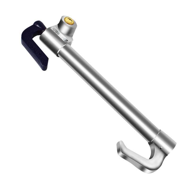 Блокировка руля и дросселя/сцепления: Трехсекционный двойной крюк-замок для грузовиков и автобусов.