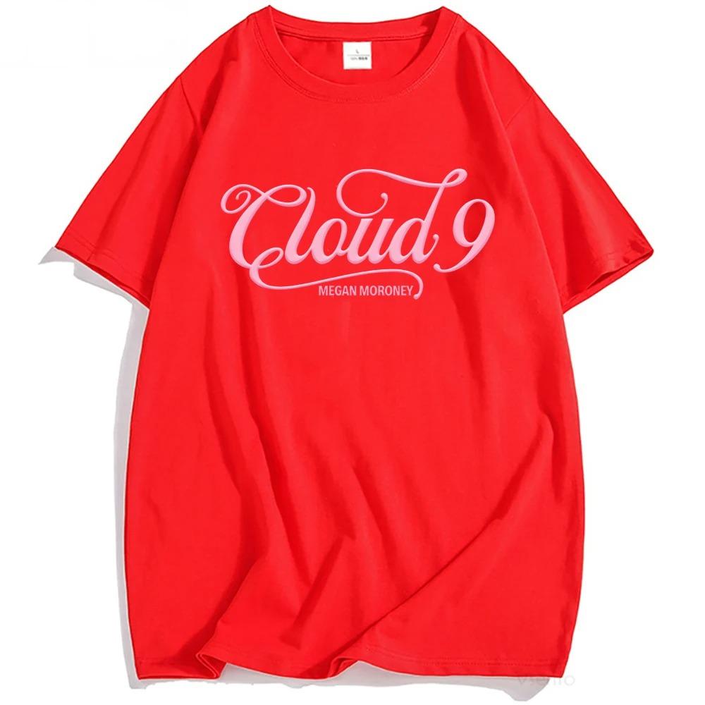 Cloud 9 Розовая Футболка Дизайн Меган Морони Певица Печатная Футболка Унисекс Уличный Стиль Короткий Рукав Хлопок Летняя Мужская Футболка