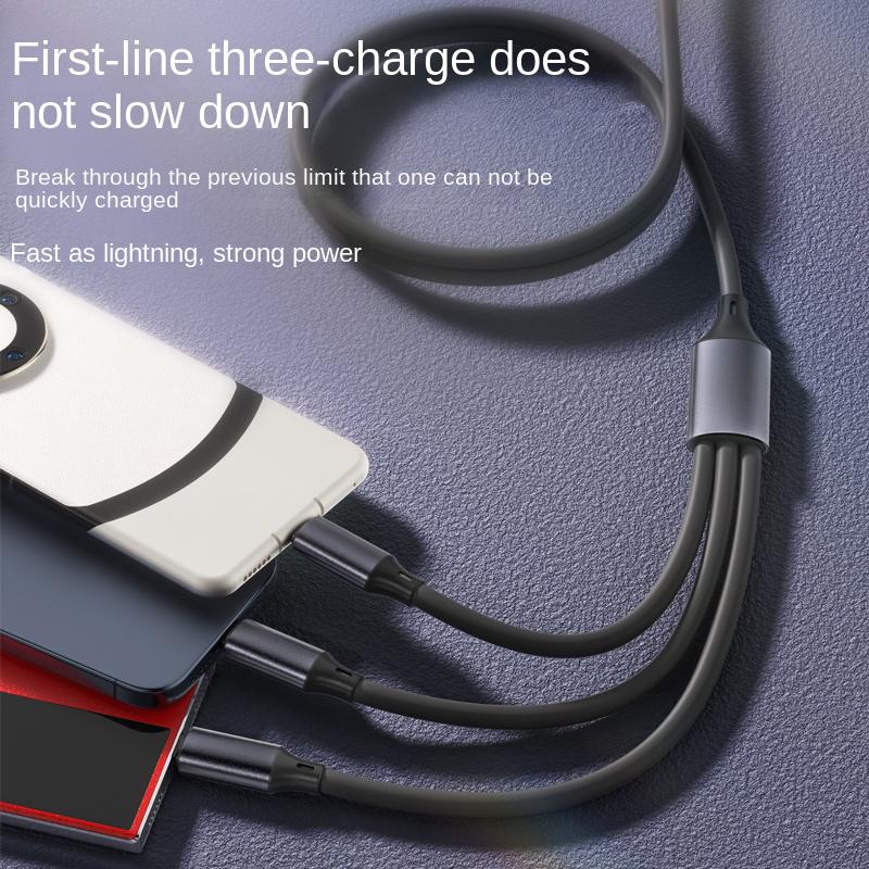 Четыре в одном быстрозарядный кабель для передачи данных, подходящий для телефонов iPhone, сверхбыстрая зарядка Huawei 5A, зарядный кабель Xiaomi Type-Coppo