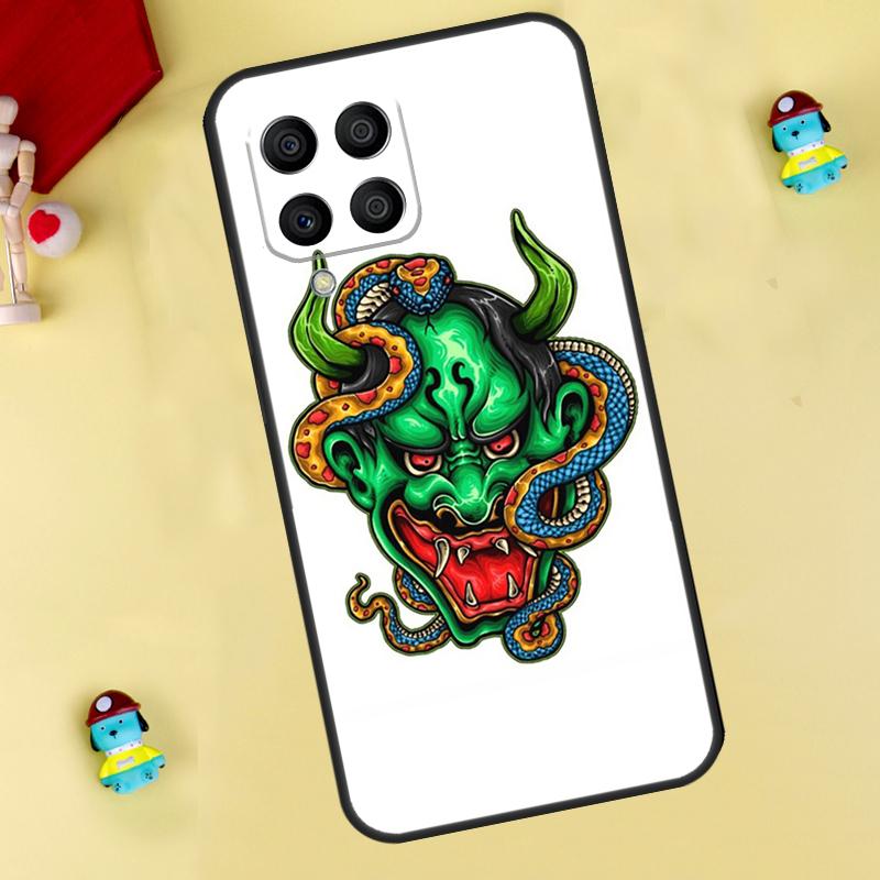 Японский чехол-маска Хannya Oni для Samsung Galaxy M13 M33 M53 M14 M12 M15 M06 M16 M36 M56 M31 M32 M52 M35 M55 M34 M54