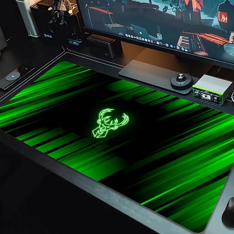Milwaukee Bucks Mouse Pad Large Gaming Table Cushion Nonslip Laptop Tablet Big Mousepad Xxl Mat Mini Pc Playmat With Lock Edge