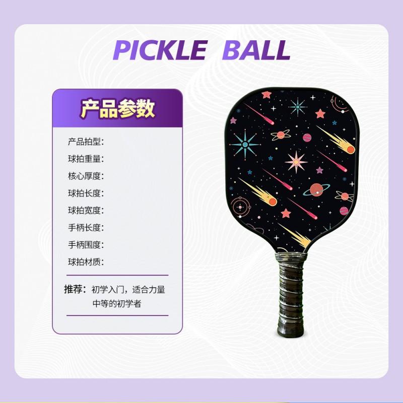 Pickleball Paddle Set Beginners - Fiberglass Double With 4 Balls Outdoor Family Sport Equipment