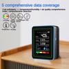 5 In 1 Household Indoor Air Quality Detector CO2 HCHO TVOC Monitor De Humedad Y Temperatura Probador De CO2,LCD USB Recargable