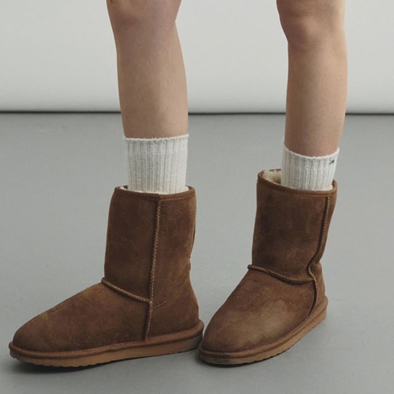 МОНГОЛ [5 цветов] Носки из шерстяной смеси, машинная вязка «гольфы» MDAC034