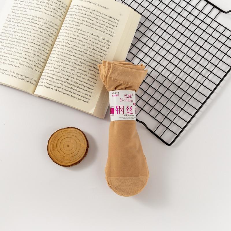 10 пар женских тонких эластичных носков, дышащие шелковые бесшовные носки черного, бежевого, кофейного цвета