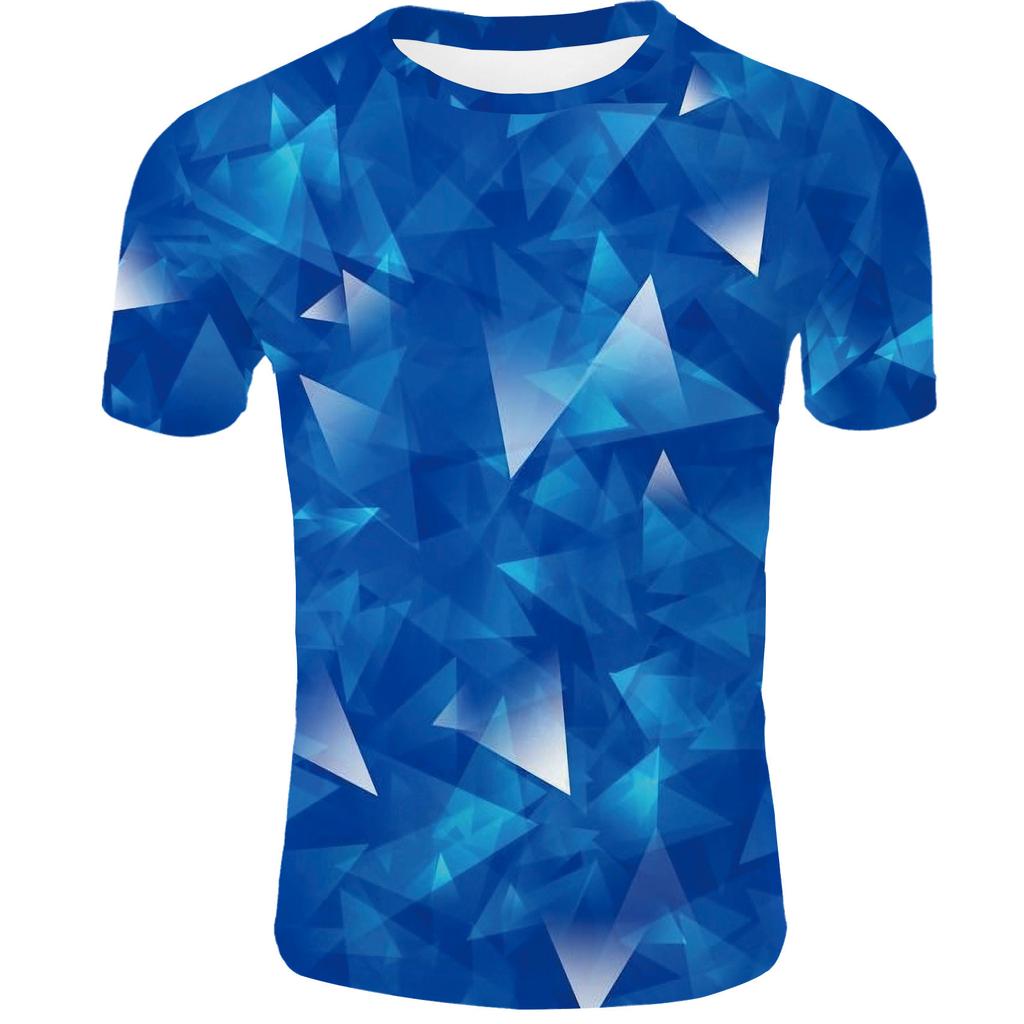Creative 3D Digital Printed T-shirt for Men's Short Sleeves Tops