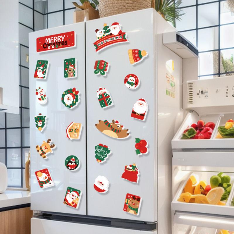 2026 Christmas Refrigerator Magnet Set - High-Value, Cute Magnetic Santa Claus Decorations
