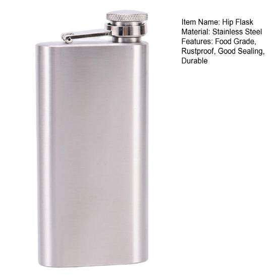 Hip Flask Leak-proof Good Sealing Compact Size Food Grade Easy To Carry Wine Storage Stainless Steel Liquor Flask Whiskey Wine Pot Hiking Supplies