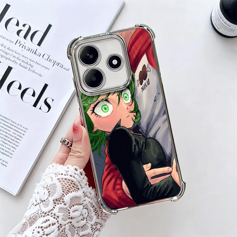 Мягкий чехол для телефона One P-Punch-Man Tatsumaki для Xiaomi Redmi Note 14 15 Pro Plus 13 12 11S 11T 5G 10 9S 9 Покрытие Защита от падения Funda