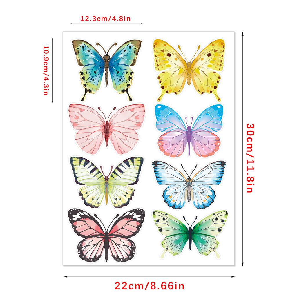 Самоклеящиеся наклейки на стену с изображением мультяшной бабочки для украшения дома, фона для детской комнаты, сделай сам