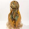 Satin Square Scarf Women Muslim Hijab Elegant  Print Silk Neckerchief Shawl Wraps Headband Handle Hair Accessories Bandana