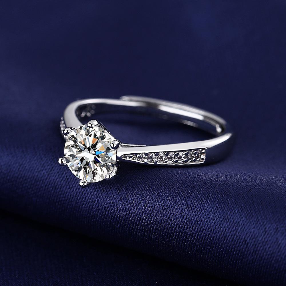 1-Carat Moissanite Silver Ring for Women - Celebrity Recommended, In Stock