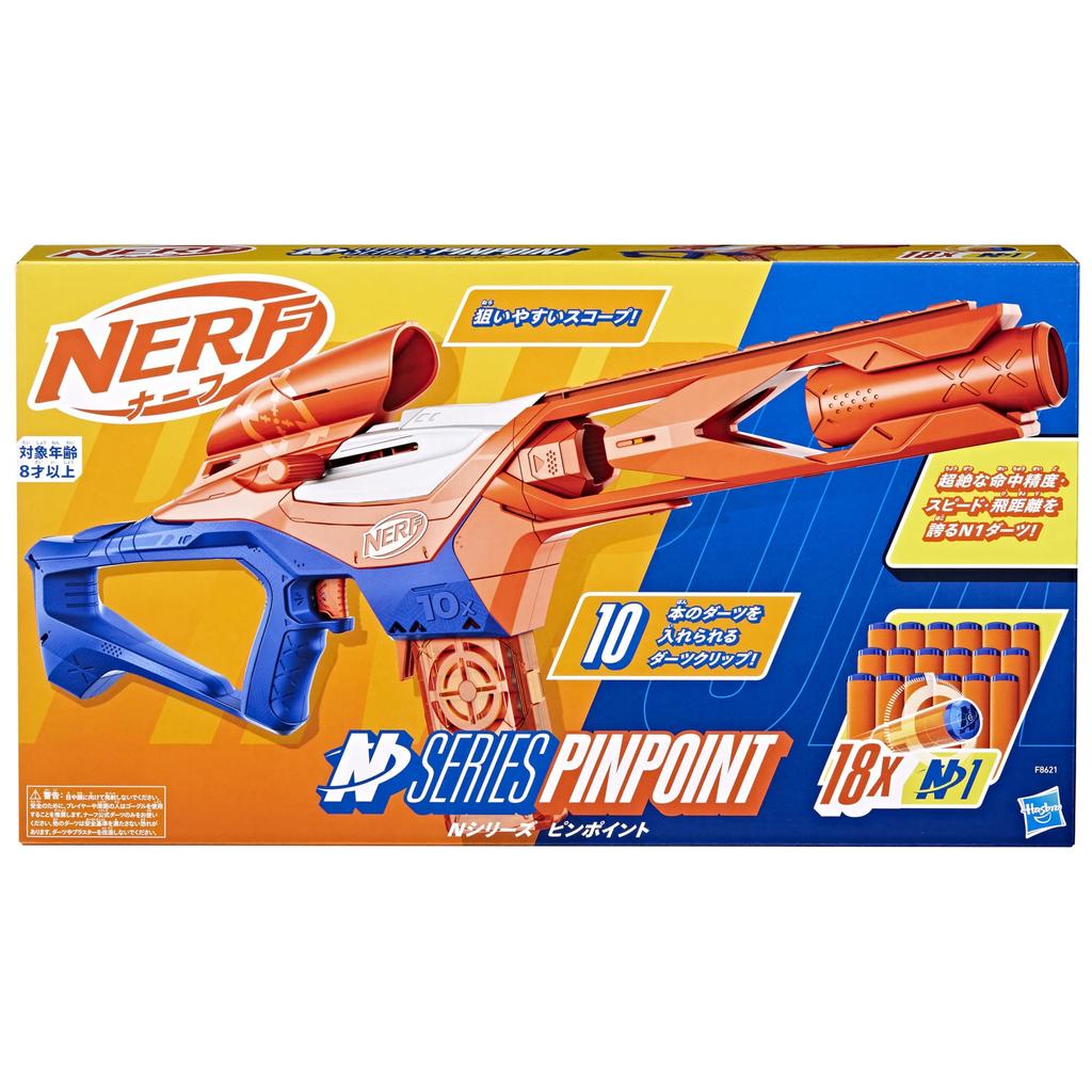 В комплект входят 18 дротиков Nerf N series Pinpoint N1 для спортивной стрельбы из дротиков N 10 в помещении и на открытом воздухе, для детей от 8 лет и старше. F8621 Оригинальный продукт, бластер.