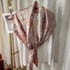 Womens Silk Scarf 110cm Large Square Shawl Air Conditioning Office Fashion Luxury