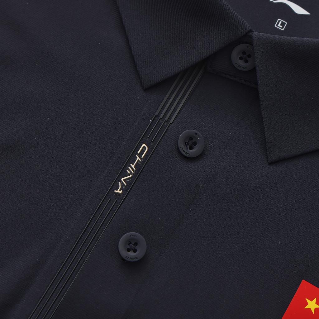 Li Ning Честь Золотой Логотип | 26 Весна Лето Спортивная Поло Коллекционная Унисекс APLW461