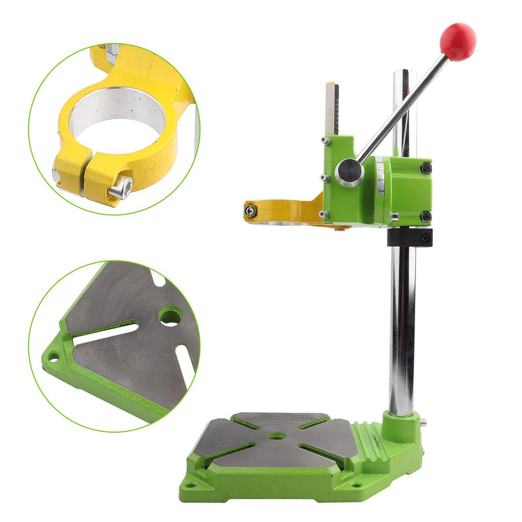 Drill Bracket Carpentry Tool Woodworking Accessory Accurancy Heavy Duty Rotating Chuck