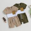 От 0 до 3 лет комплекты одежды для маленьких мальчиков и девочек, повседневная футболка с короткими рукавами, топы, шорты, летние наряды, одежда