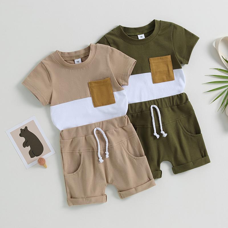 От 0 до 3 лет комплекты одежды для маленьких мальчиков и девочек, повседневная футболка с короткими рукавами, топы, шорты, летние наряды, одежда