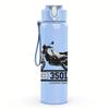 1PC Retro soldier male portrait print 750ml colorful plastic sports water bottle leakproof pop up lid with straw for outdoor work home use