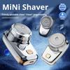 New Waterproof Rechargeable Mini Men's Essential Pocket Machine 3 Knife Head Small Steel Gun Electric Shaver for Men