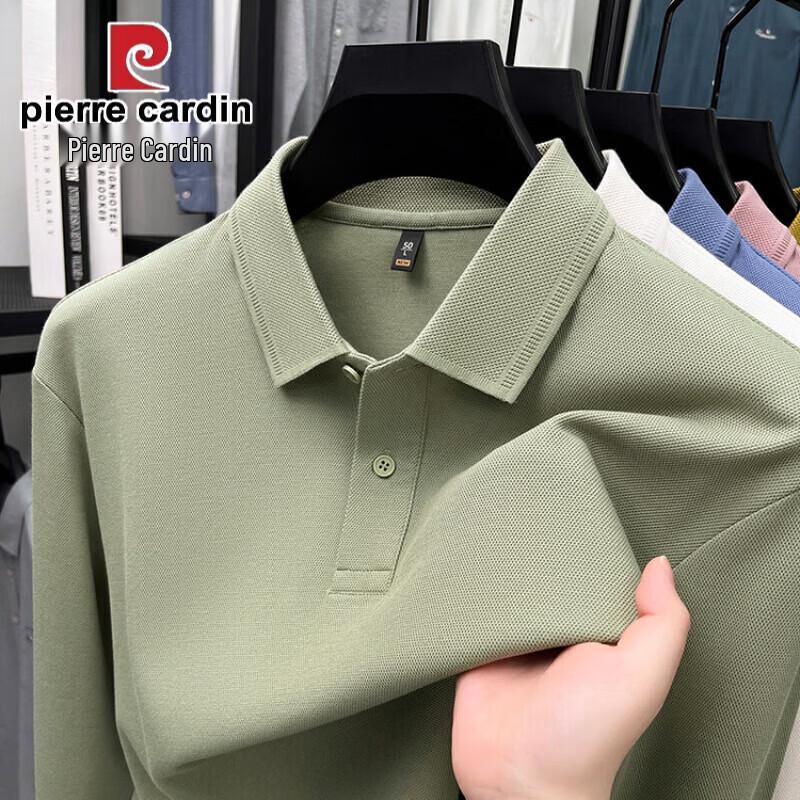 Pierre Cardin Мужская поло с длинным рукавом из мерсеризованного хлопка