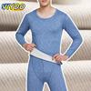 Men's Woollen Plus Velvet Sets Suits Thick T-Shirts + Pants Undershirts Underwear Legging Winter Clothes For Men