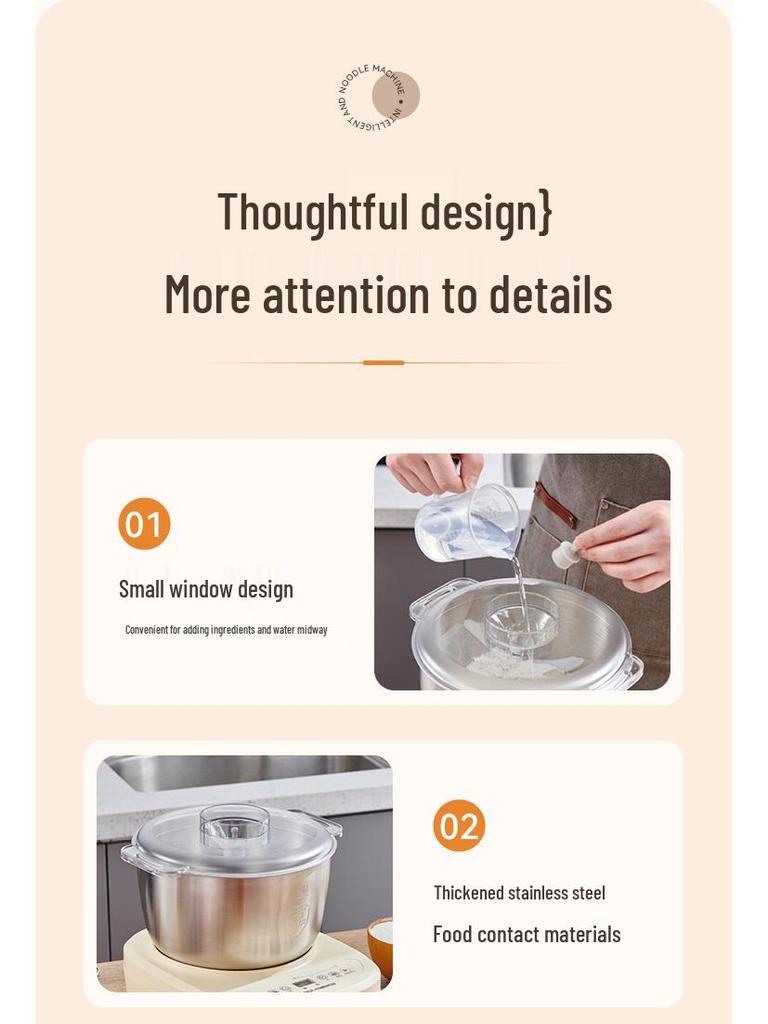 Умный сенсорный тестомес Wanlida из нержавеющей стали с контролем температуры и большой вместимостью
