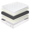 Patriote Mousse Mattress Set, 27 Cm Memory Foam, Firm Reversible + White 13 Cm Thick Bed Base + 2 Pillows + Duvet