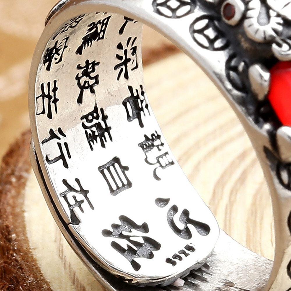 Амулет удачи, богатства, регулируемое открытое кольцо, буддийские украшения, подарки, мужские и женские кольца, металлические кольца