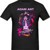 Мужская футболка Adam and The Ants Хлопковая футболка с круглым вырезом и коротким рукавом Футболка в стиле хип-хоп Повседневная футболка Черная