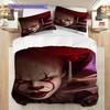 Scary Clown Knife Threepiece Set 1 Duvet Cover 2 Pillowcase Without Core Christmas Birthday Gift Soft And Comfortable
