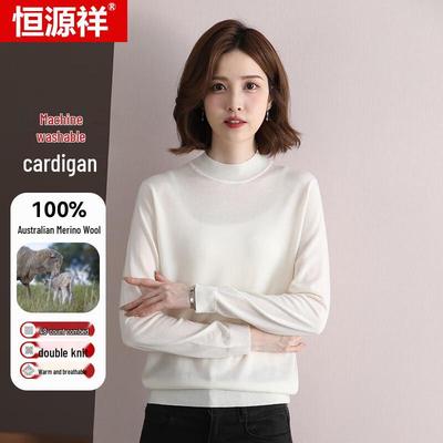 Женский шерстяной свитер Hengyuanxiang, 100% машинная стирка